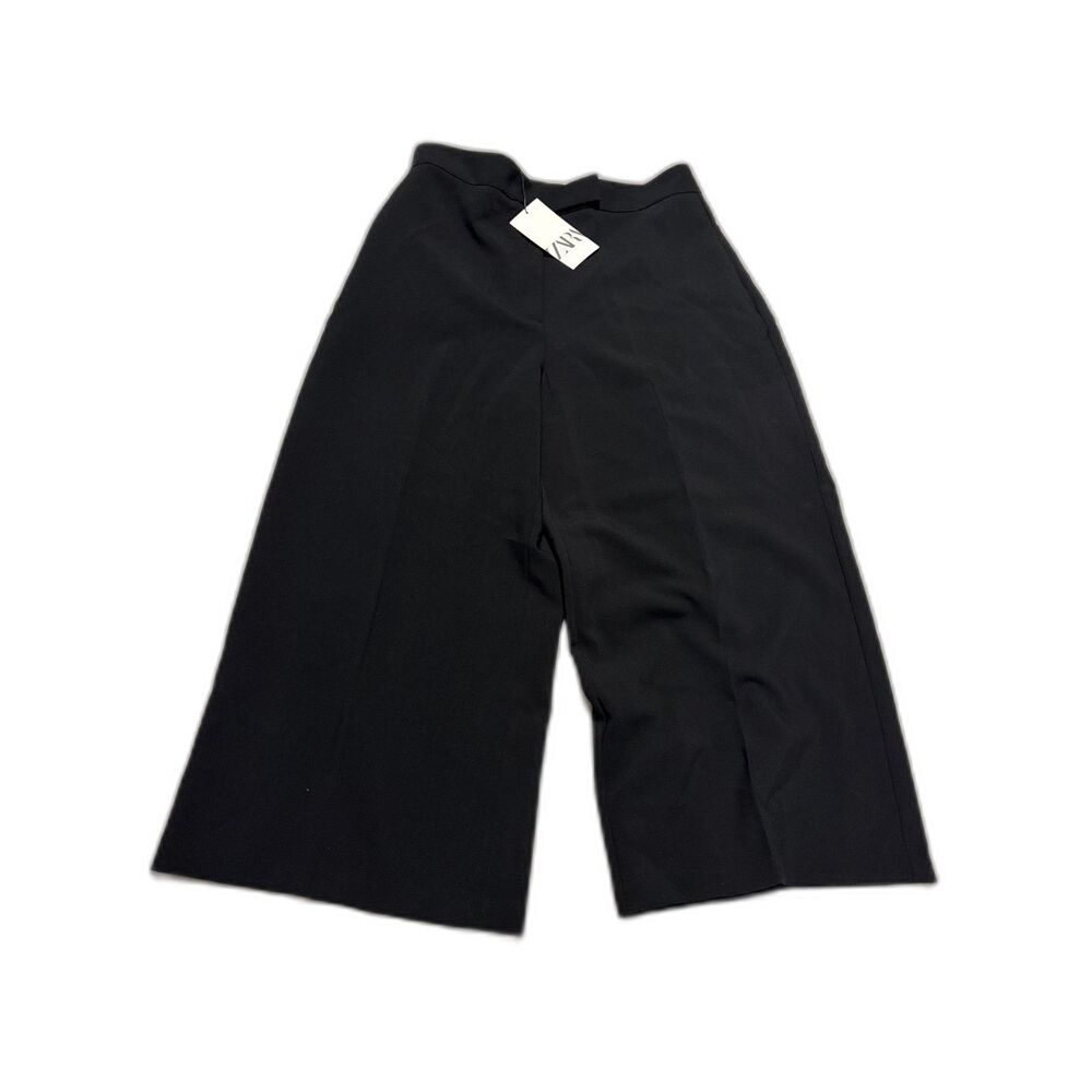 ZARA Dress Pants Womens Size XL Wide Leg Black NEW